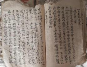 清代医方手稿本一册，内容涉及老字画洗洁，生发秘方等