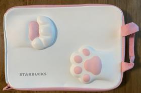 星巴克Starbucks《夏日喵物語》3D浮雕可愛貓爪14寸筆記本電腦包*1