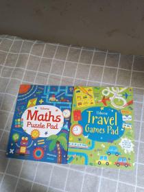 Usborne pad涂色系列Travel Games Pad陪孩子一起玩填色游戏涂鸦（2本合售）