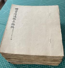 徐世昌 编撰《明资治通鉴长编稿》手写稿本十一册，附徐世昌照片一张