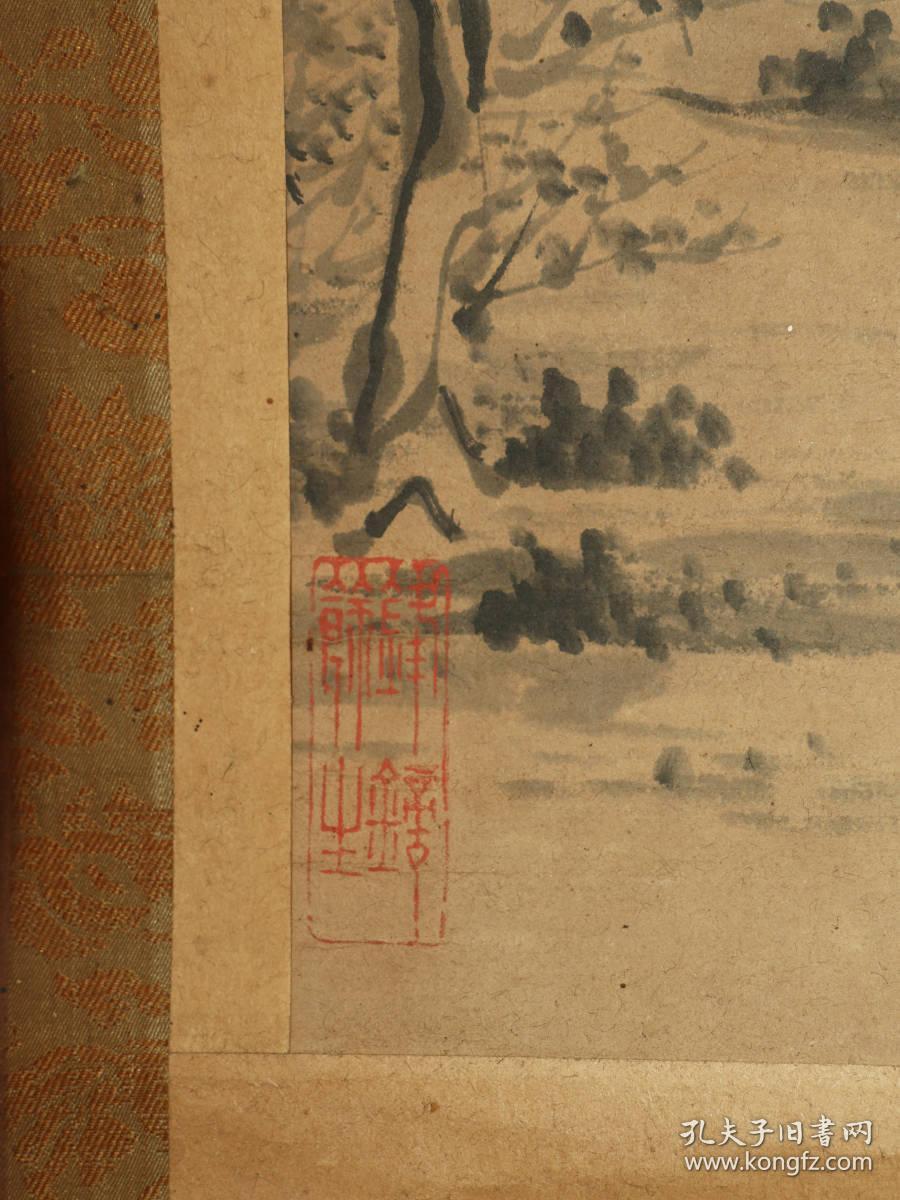 清代大画家王冶梅王寅山水画小品清代原装裱