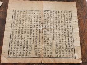 内府本！明万曆33年北京国子监刻本【南齐书】存一张二面，正宗国子监刻本，古朴经典，字体古拙， 这些古籍都是历经几百年的风雨侵袭和政治浩劫之后，硕果仅存的神品。不避清讳（玄、丘、弘）书口刻“万历三十三年刊”《中国古籍善本总目》21