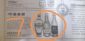 酒文化资料：80年代8款名酒老广告：竹叶青，长城干白葡萄酒，北京啤酒，青岛啤酒，烟台红葡萄酒，郎酒，双沟大曲！