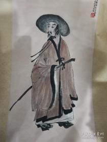 江西南昌收购：傅抱石造像，画工精妙，题跋字多，确保手绘老画。