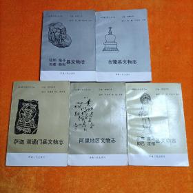 西藏文物志丛书巜吉隆县文物志》《萨迦 谢通门县文物志》《亚东 康马 岗巴 定结县文物志》《错那 隆子 加查 曲松县文物志》合售《阿里地区文物志》5本合售