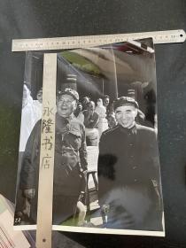 文革时期毛主席哈林彪合影老照片 大尺寸