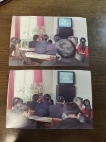 中国人民航空老照片： 鸡西市人防办机关干部在观看人防专题片《铸就和平之盾》鸡西市人防李志和  摄影