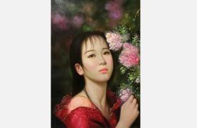 曾新伟老师精品人物油画尺寸50*70厘米支持合影视频