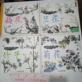 中国写意画入门轻松学：梅，兰，竹，菊【四册】