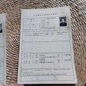 1957年北京师范大学学生注册表（庄静肃，山东莒县）