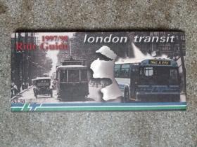 旧地图-伦敦交通地图英文版(1997/98年)2开85品