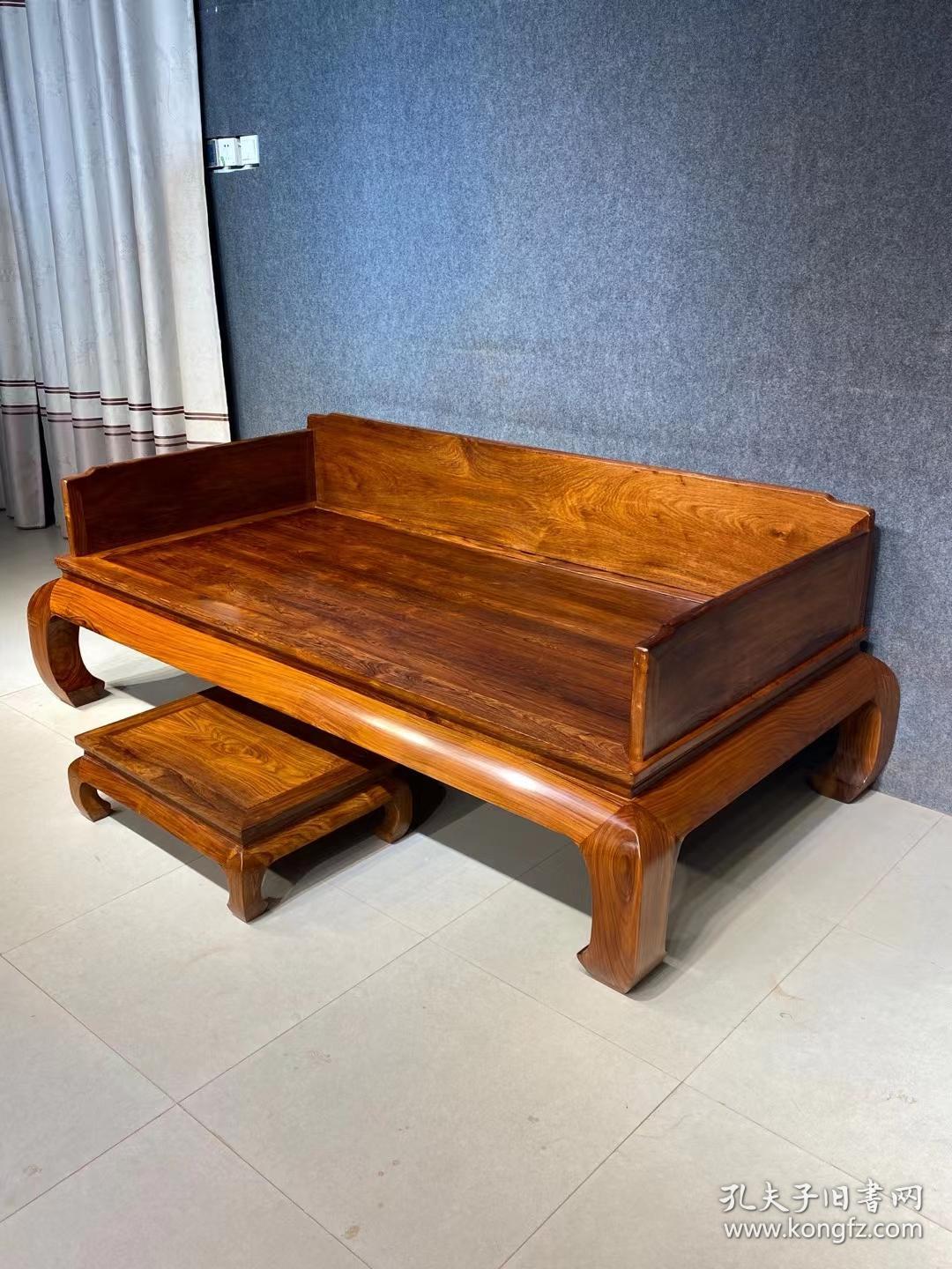 清代海南黄花梨罗汉床古董传世木器老黄花梨家具