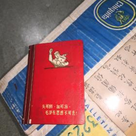 文革日記本，頭可斷血可流，毛澤東思想不可丟，書脊：毛主席萬歲萬萬歲