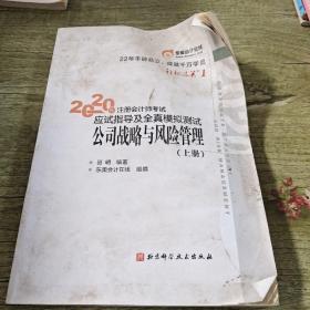 注会会计职称2020教材辅导东奥2020年轻松过关一《2020年注册会计师考试应试指导及全真模拟测试》公司战略与风险管理（上册）