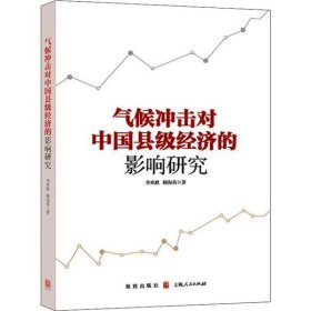 【正版书籍】气候冲击对中国县级经济的影响研究
