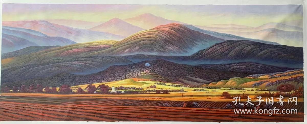 巨人山70*180cm 油画