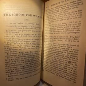 Dramatic Works of Sheridan谢里丹戏剧，牛津大学1931年出版，布里斯托大学藏书