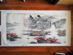 西安名家  赵振川（先生）精品山水画（136*69cm）横幅镜片 —— 特价包邮！