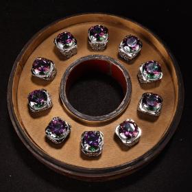 00九五品清代天然七彩钻石戒指323诚