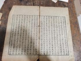 内府本！明万历二十四年北京国子监刻本【晋书】存一张二面，正宗国子监刻本，古朴经典，字体古拙， 这些古籍都是历经几百年的风雨侵袭和政治浩劫之后，硕果仅存的神品。不避清讳（玄、丘、弘）书口刻“万历二十四年刊”《中国古籍善本总目》15