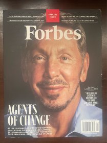 原版 Fobes 福布斯杂志2020年7月 “甲骨文”老板  Larry Ellison 封面 背面轻微破损有胶带