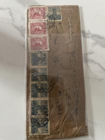 朝鲜韩国早期邮票实寄封 比较少见四五十年代邮票