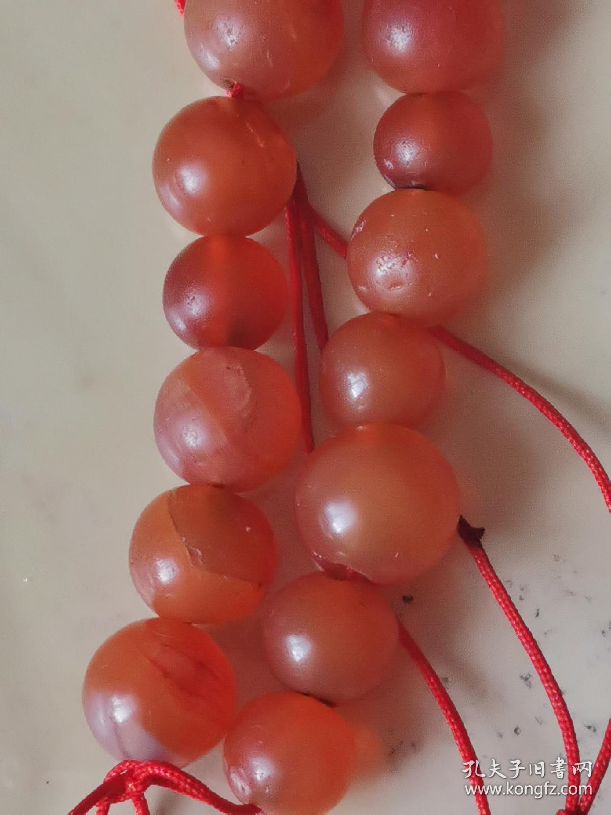 藏友的订单云南清代或民国水玛瑙珠51颗品如图