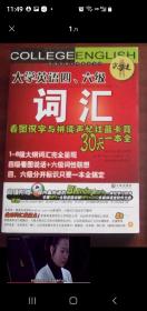 “尖刀连”大学英语四、六级词汇看图识字与拼读声忆红蓝卡背30天一本全（附DVD光盘1张）有红蓝卡
