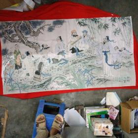 范曾-人物画【竹林七贤】--一大张182X98cm--保证纯手绘