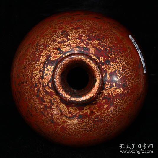 明宣德古铜釉描金梅瓶古玩古董古瓷器
