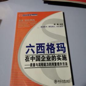 六西格玛在中国企业的实施--质量与流程能力的双重提升方法（图书）