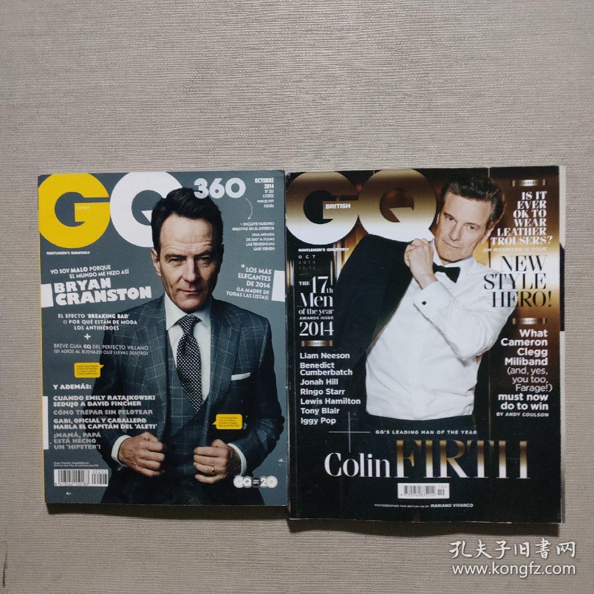 GQ杂志 2014年 2册合售 英文版 书目请看图