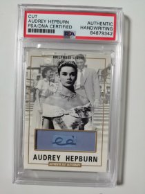 好莱坞女神 奥黛丽赫本 Audrey Hepburn 亲笔手迹卡 真迹手稿切片卡 名人卡 PSA认证封装 画面漂亮经典 收藏佳品000