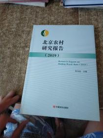 北京农村研究报告 2019   未开封 实物拍图