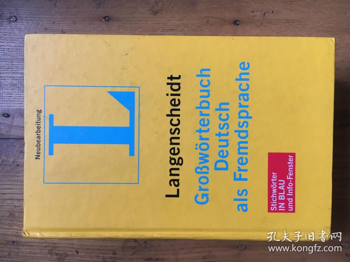 Langenscheidt Großwörterbuch Deutsch Als Fremdsprache book.kongfz.com