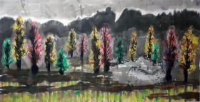 【保真】詹水秧，中国美术家协会会员、中国工笔画学会会员 四尺整纸 展览出版作品