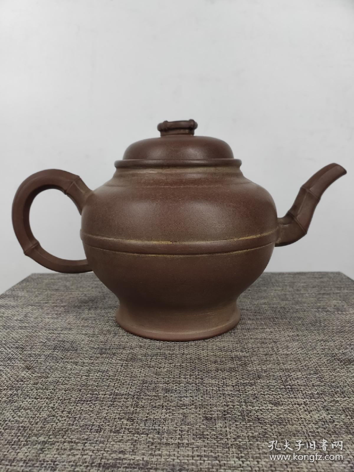 民间收到,民藏【腰线竹节】精品老紫砂壶一把,出水流畅,断水利落,包浆