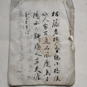 江蘇東臺市唐洋中學老壽星校長梅年書詩詞一冊
