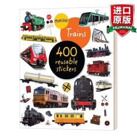 英文原版 Eyelike Stickers: Trains 火车主题贴纸书 平装 英文版 进口英语原版书籍