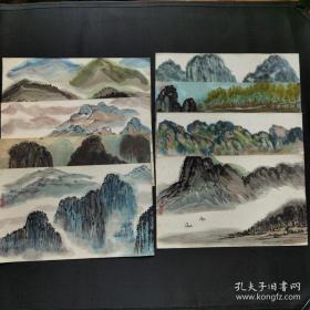 佚名山水小品，8幅，每幅尺寸30*18，小画面大意境。