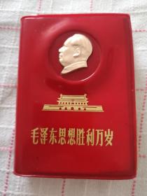 毛泽东思想胜利万岁，带红卫兵组织师范大学红卫兵章林题、毛诗