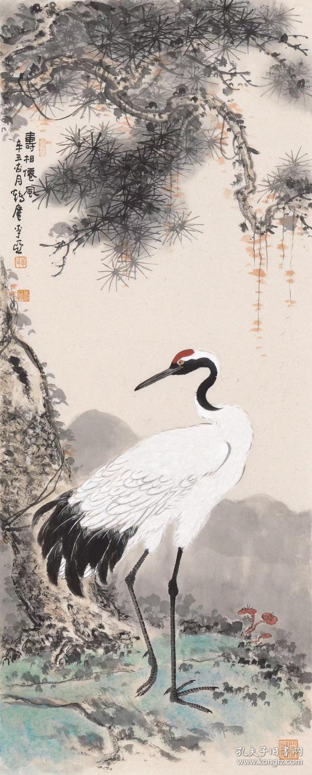 画家李亚花鸟画国画鹤