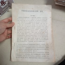 中国历史文化名城大辞典 泉州 九十年代资料