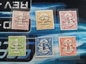 德国古典邮票6张