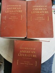 Anthology Of American Literature—Volume1 Part 2+Volume 2 Part 1、2（3册合售，书整体变形，无碍阅读品相如图）
