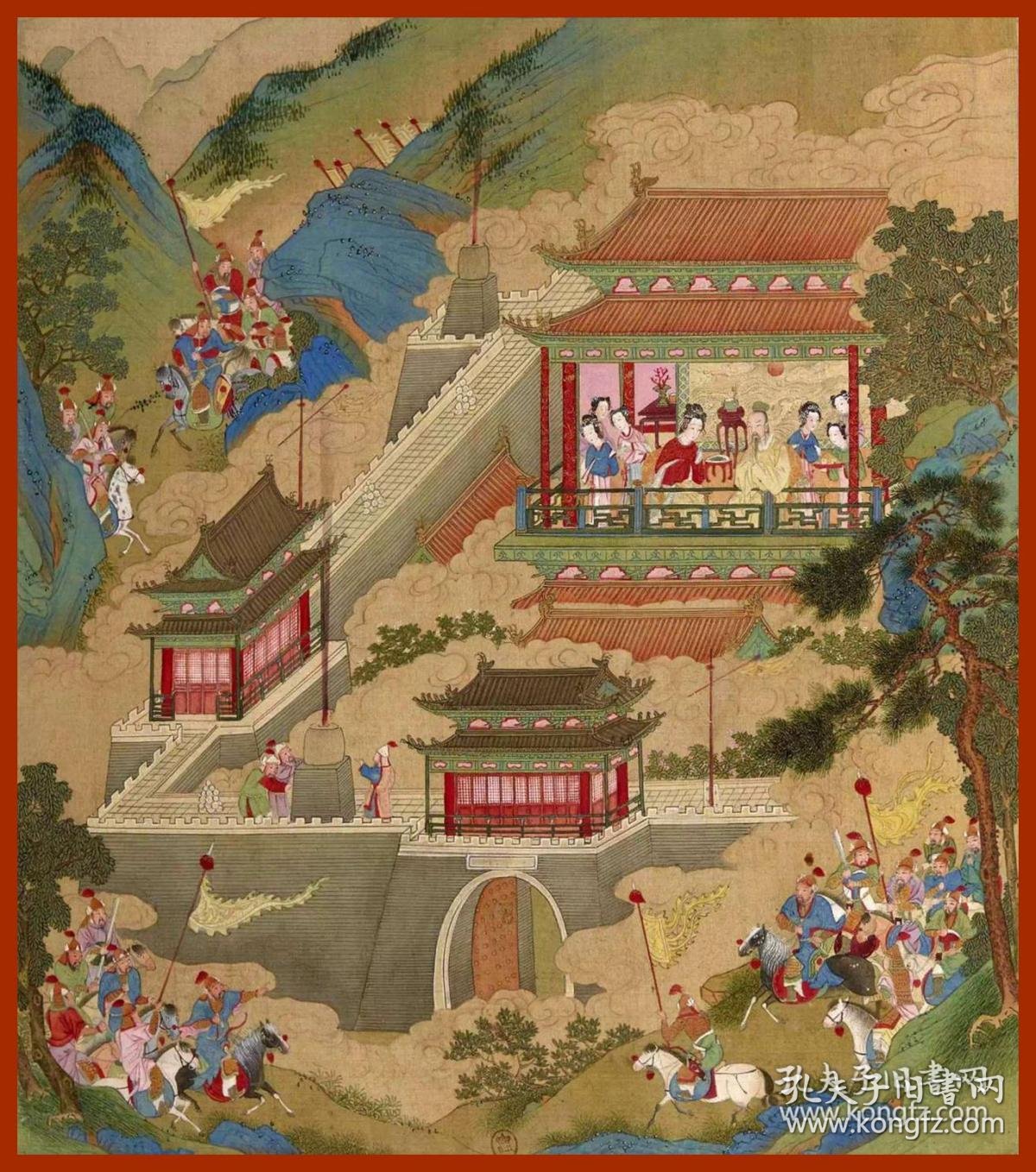【图】【中国上古传说：帝鉴图说】1837年铜版画《周幽王烽火戏诸侯》（Yeou-Wang donnant une fausse）-- 典故最早 ...