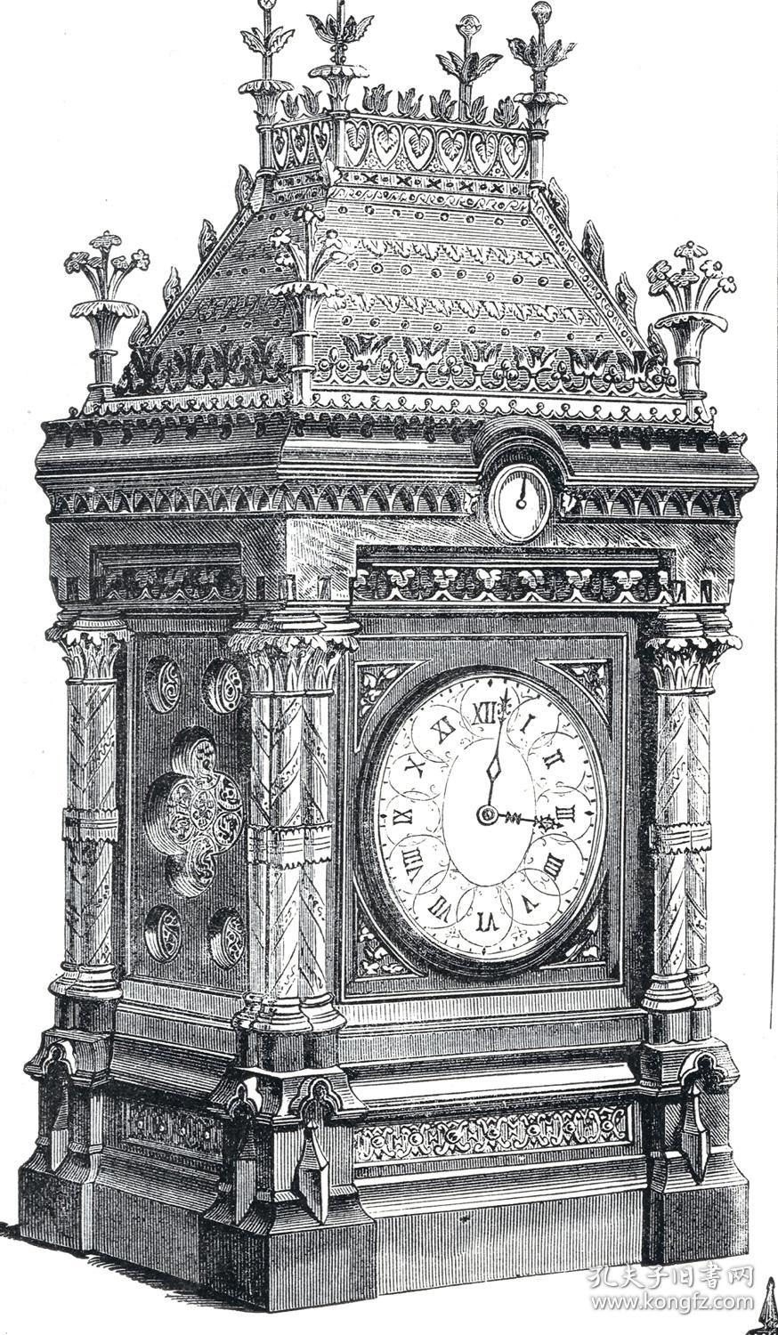 19世纪木刻版画艺术瑰宝西洋古董时钟座钟与怀表theinte