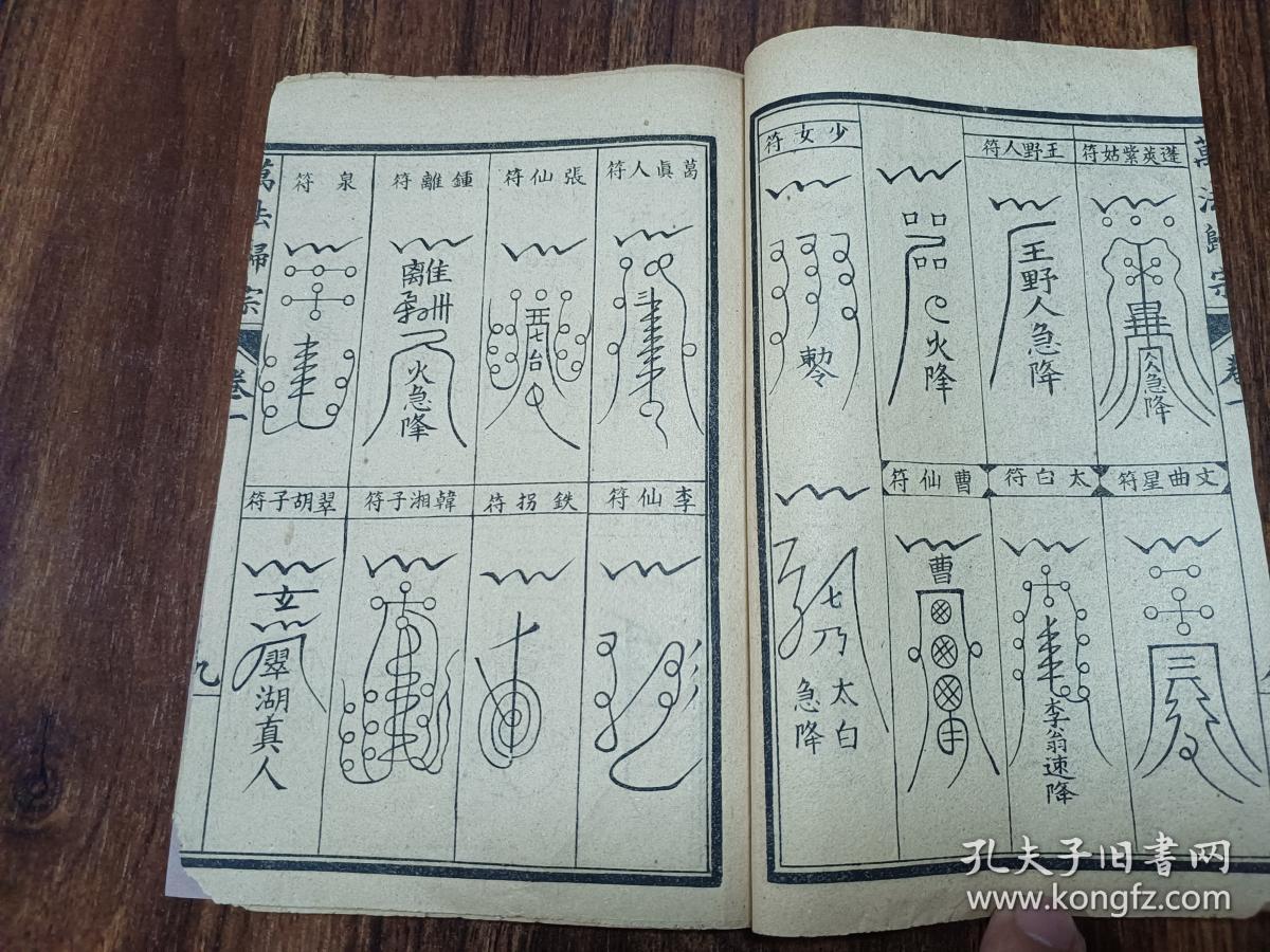 w民国石印风水符咒古籍珍贵研究资料万法归宗存卷一一册内收请仙算法