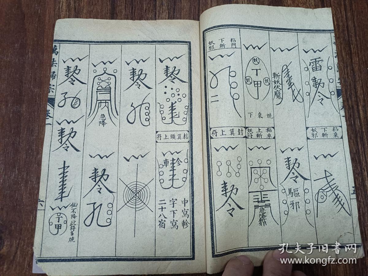 w民国石印风水符咒古籍珍贵研究资料万法归宗存卷一一册内收请仙算法