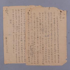【上海人民美术出版社旧藏】 著名书法家、杰出新闻工作者、曾任新华社总社第一任秘书长 谢冰岩致卢-敏信札 一通两页 HXTX335641